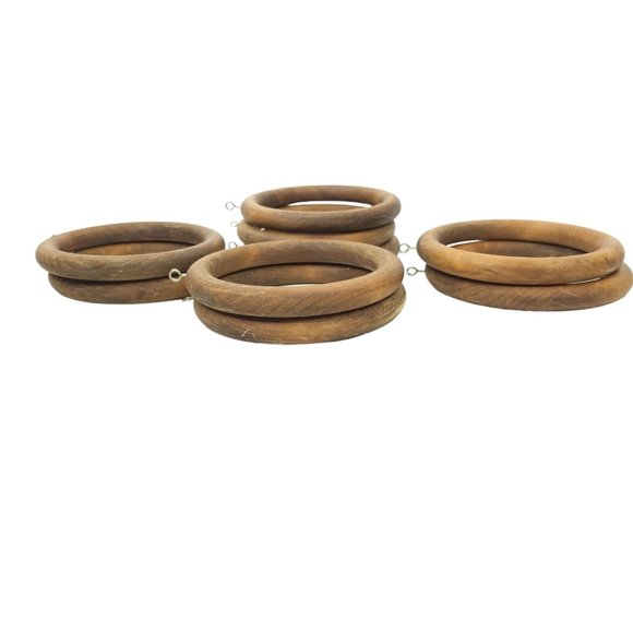 Large Wooden Rings with Eye Hooks 6.5" DIY Crafts Macrame Ring Circles Lot of 9 - Picture 10 of 13